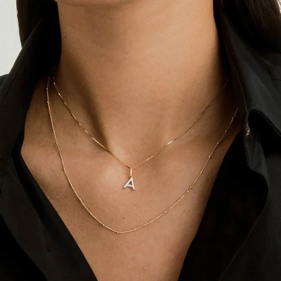 Mejuri Diamond Initial Letter Charm - Picture 3 of 7